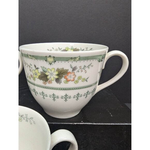 Royal Doulton Provencal T.C. 1034 English Translucent China Flat Teacup Set of 3 - Picture 3 of 10